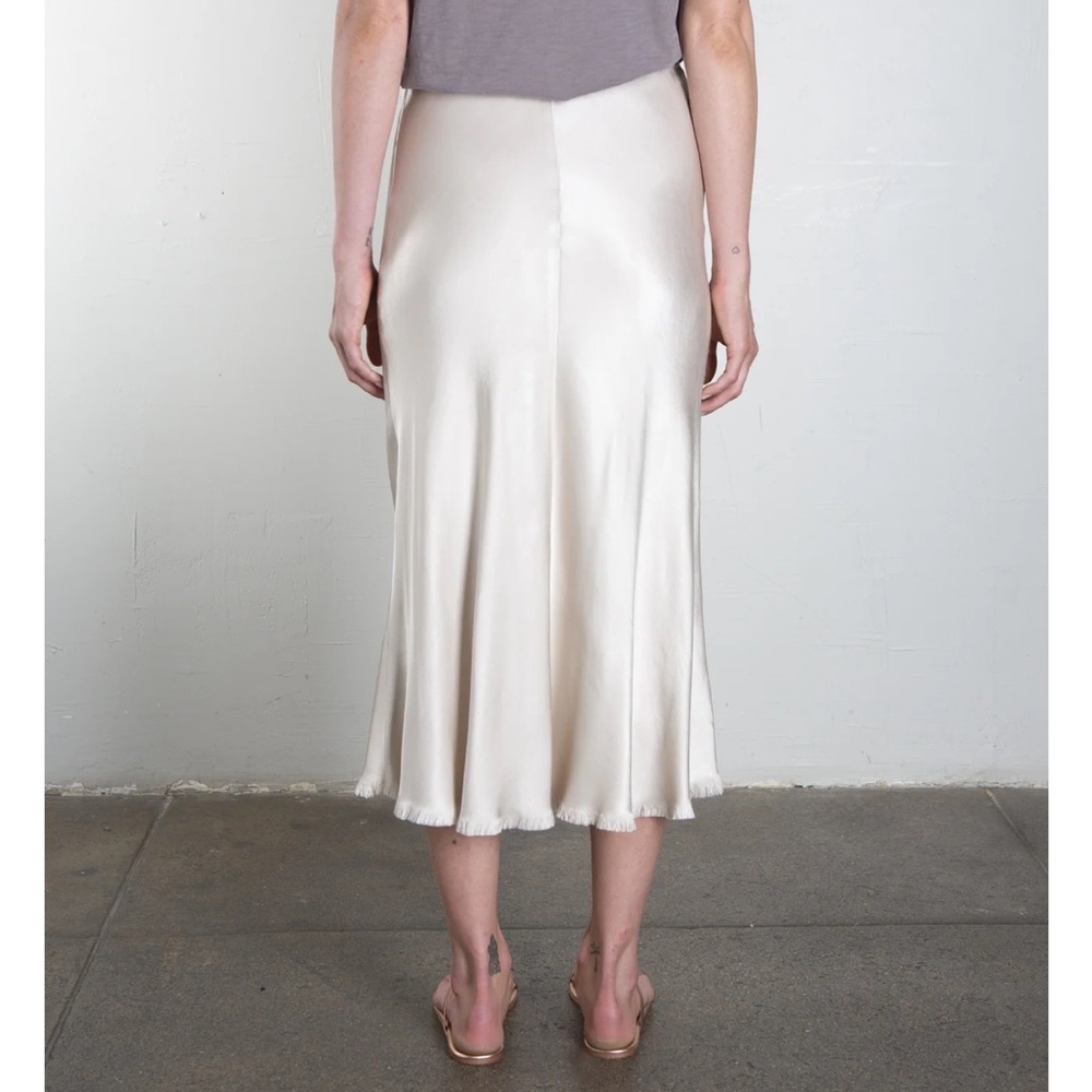 Pharaoh Collection Riley Skirt Vintage Satin Periwinkle Blue Midi Size 1 Small - Picture 11 of 11